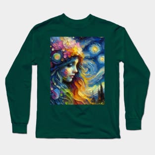 Fairy in Starry night Long Sleeve T-Shirt